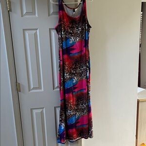 SHEIN Vibrant Animal Print Maxi Dress